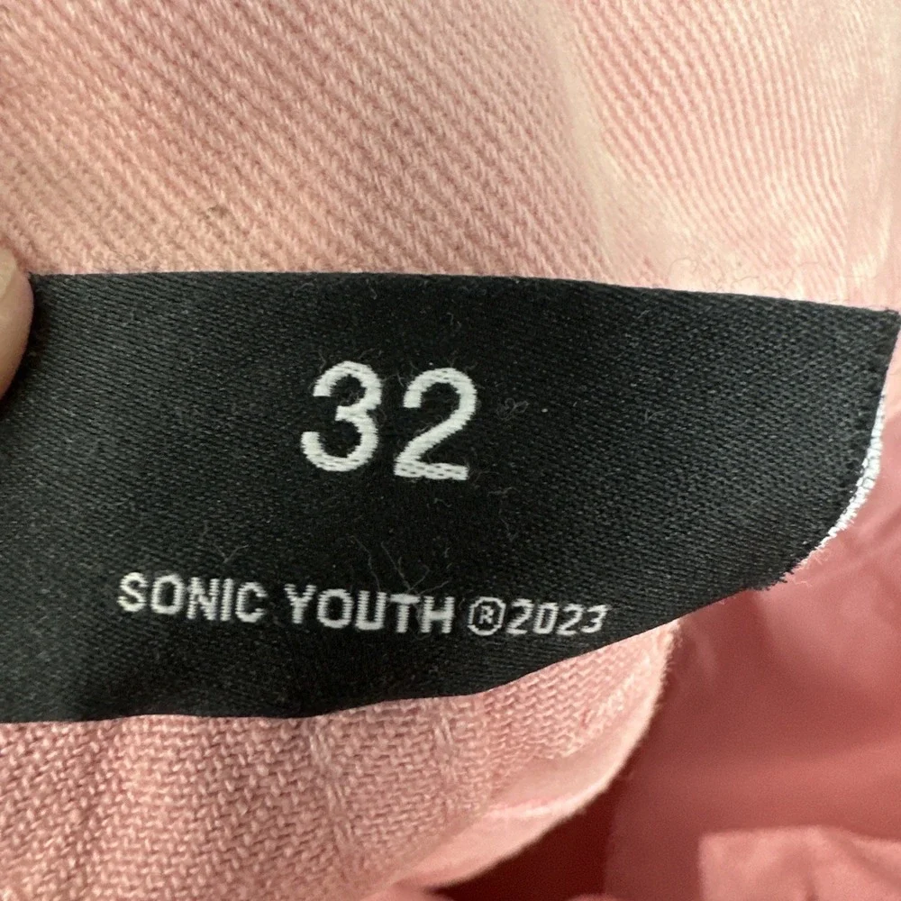 Pleasures x Sonic Youth‎ Washing Machine Pink Denim Pants Size 32